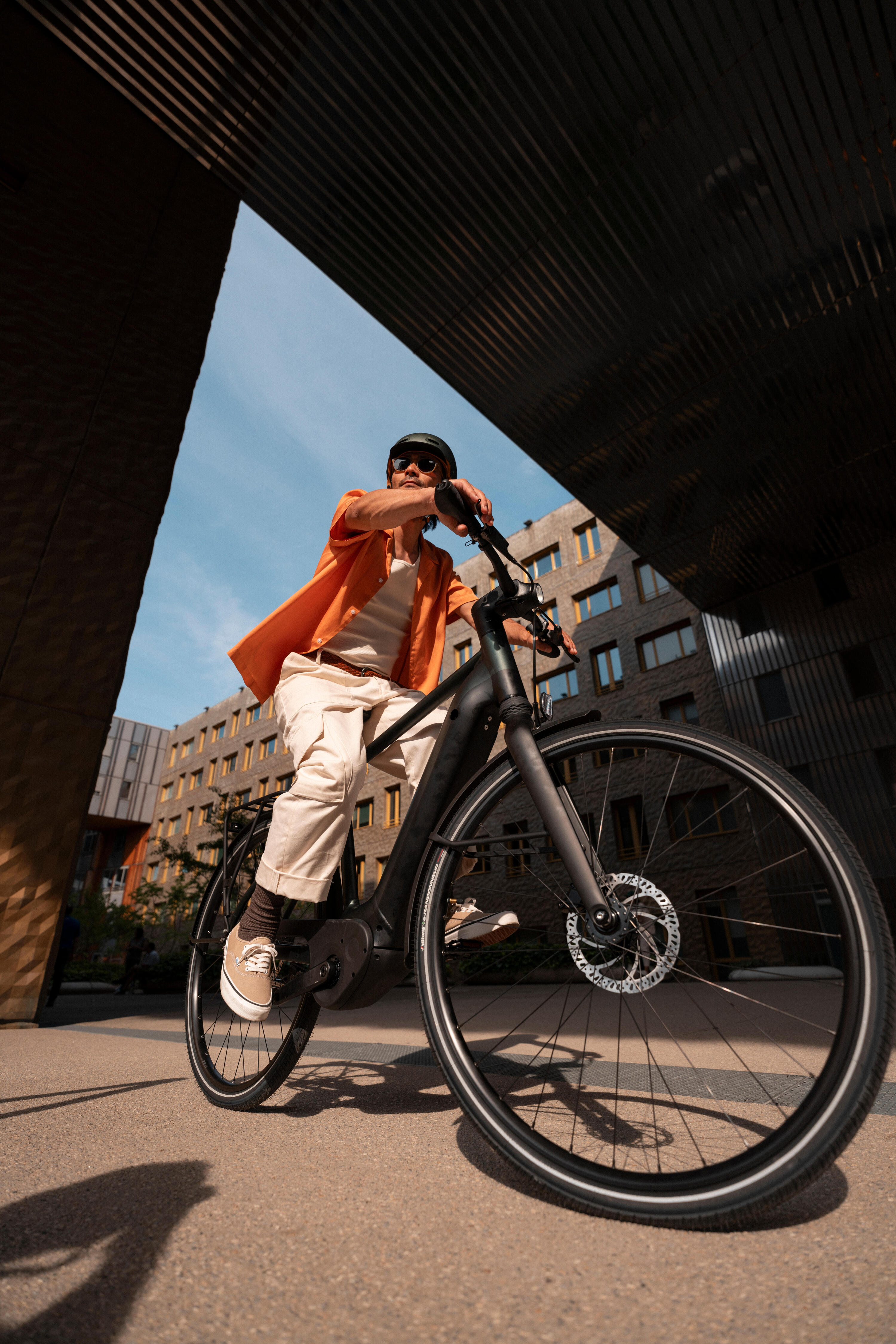 Elektrische stadsfiets met automatische Owuru versnelling LD 920E hoog frame 31/35