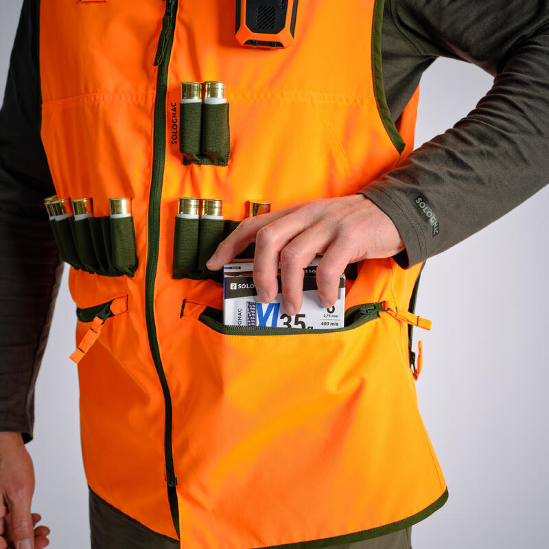 Gilet chasse réversible 500 Fluo/vert