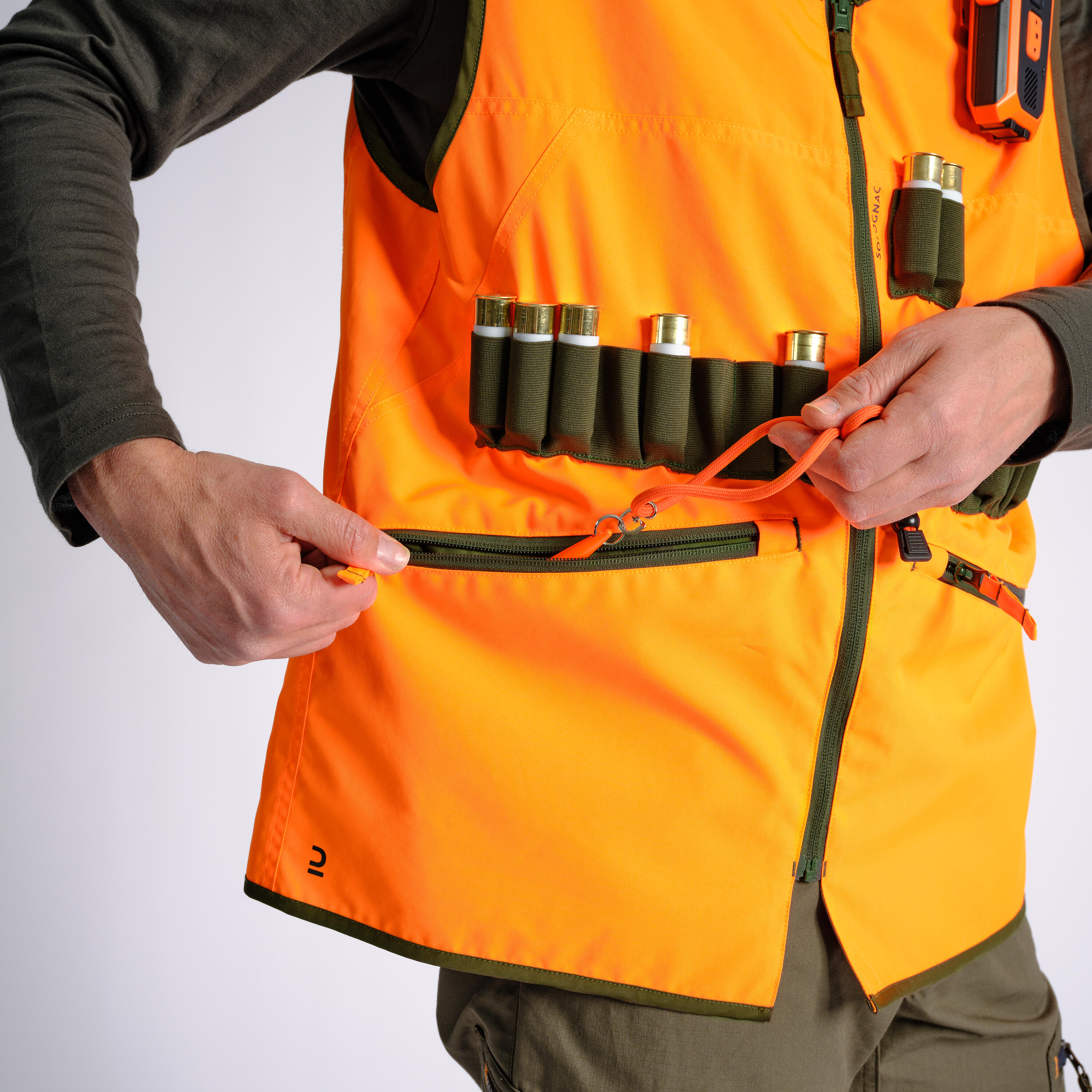Hunting Reversible Gilet 500 Neon Green SOLOGNAC Decathlon