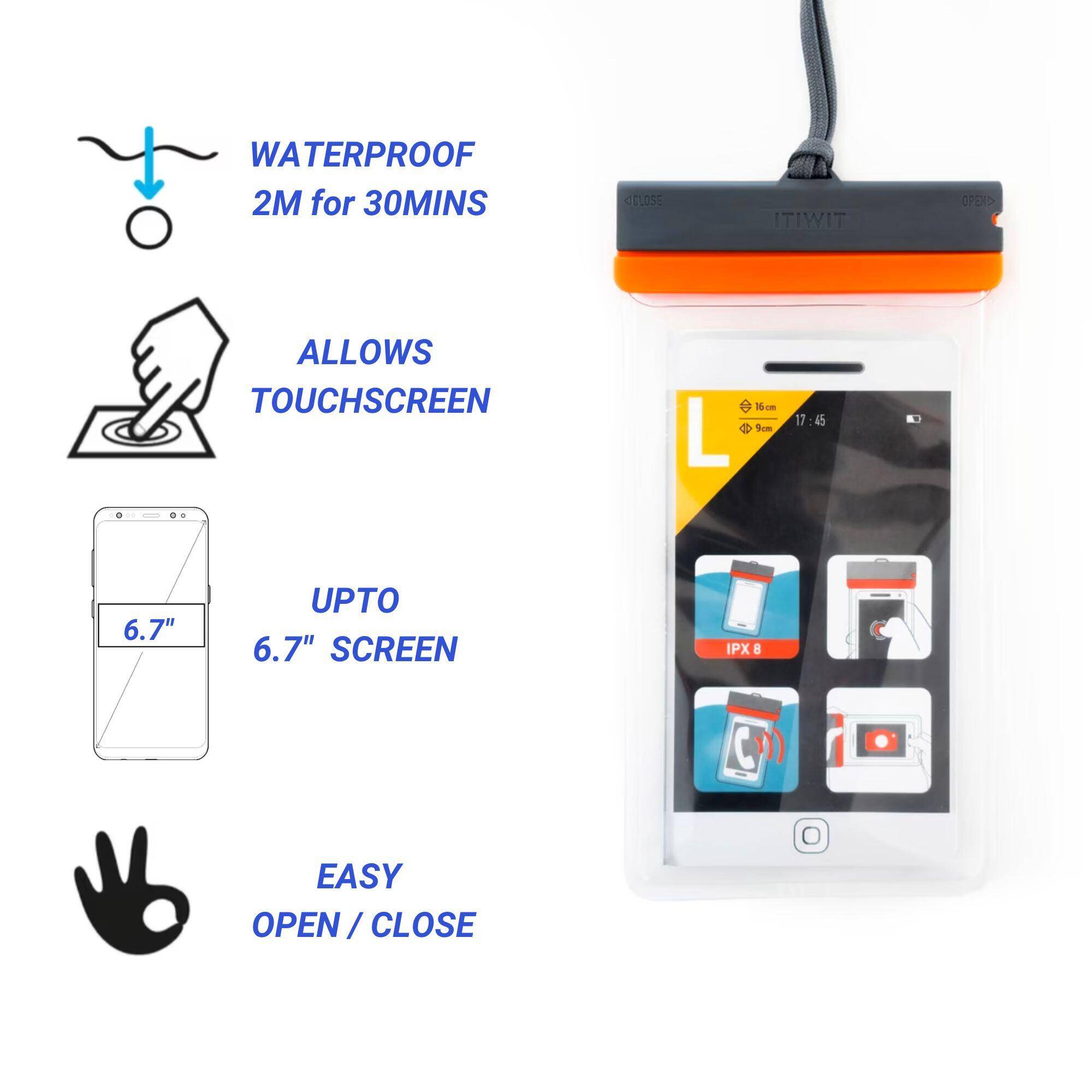 Waterproof Mobile Phone Pouch Large Ipx8 -  1