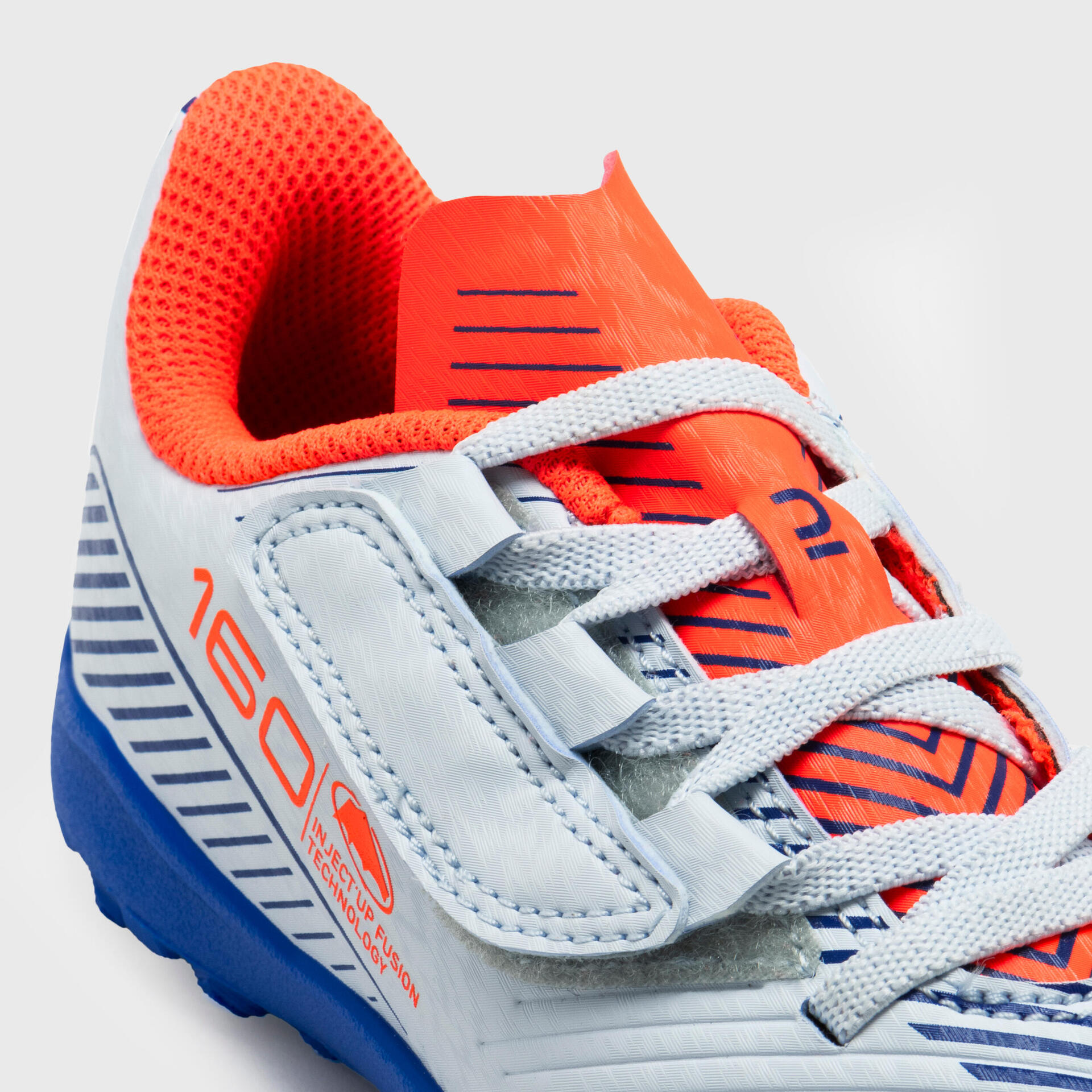 Kids' Rip-Tab Football Boots 160 Easy Turf - Light Grey