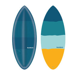 Skimboard enfant - 500 mousse bleu turquoise jaune