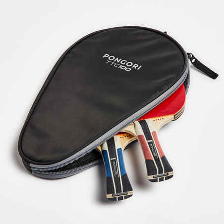 Funda para pala de ping pong TTC 100 negro gris