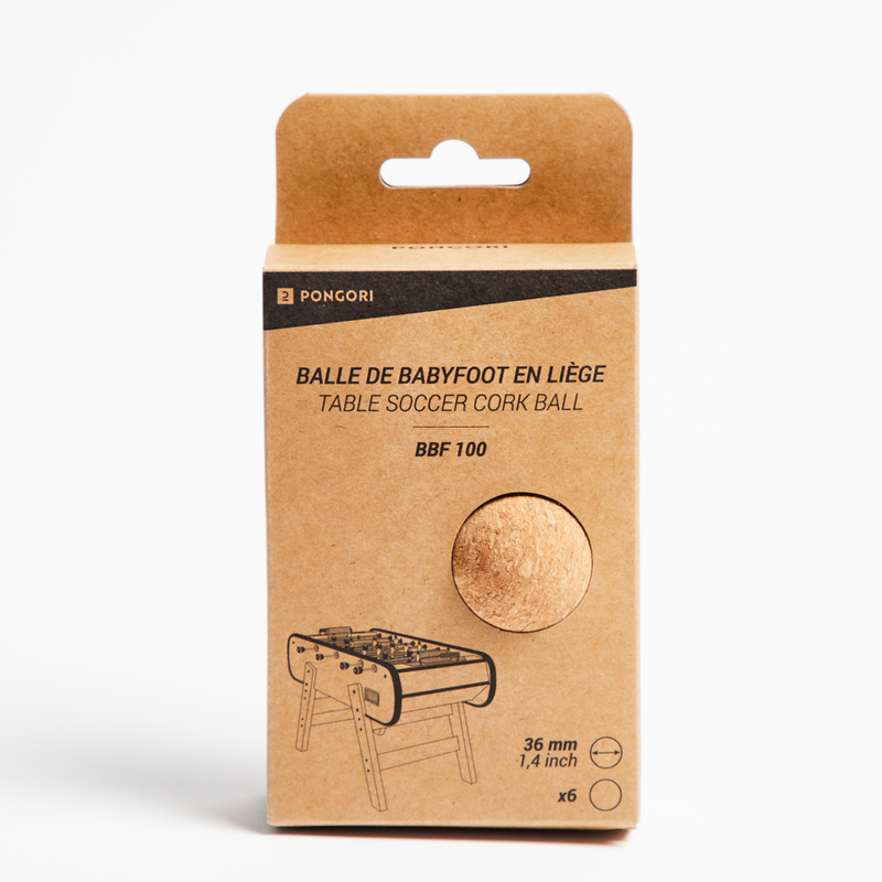 Balles De Baby-foot En Liège - Diamètre 36mm - Lot De 4 - Neuf