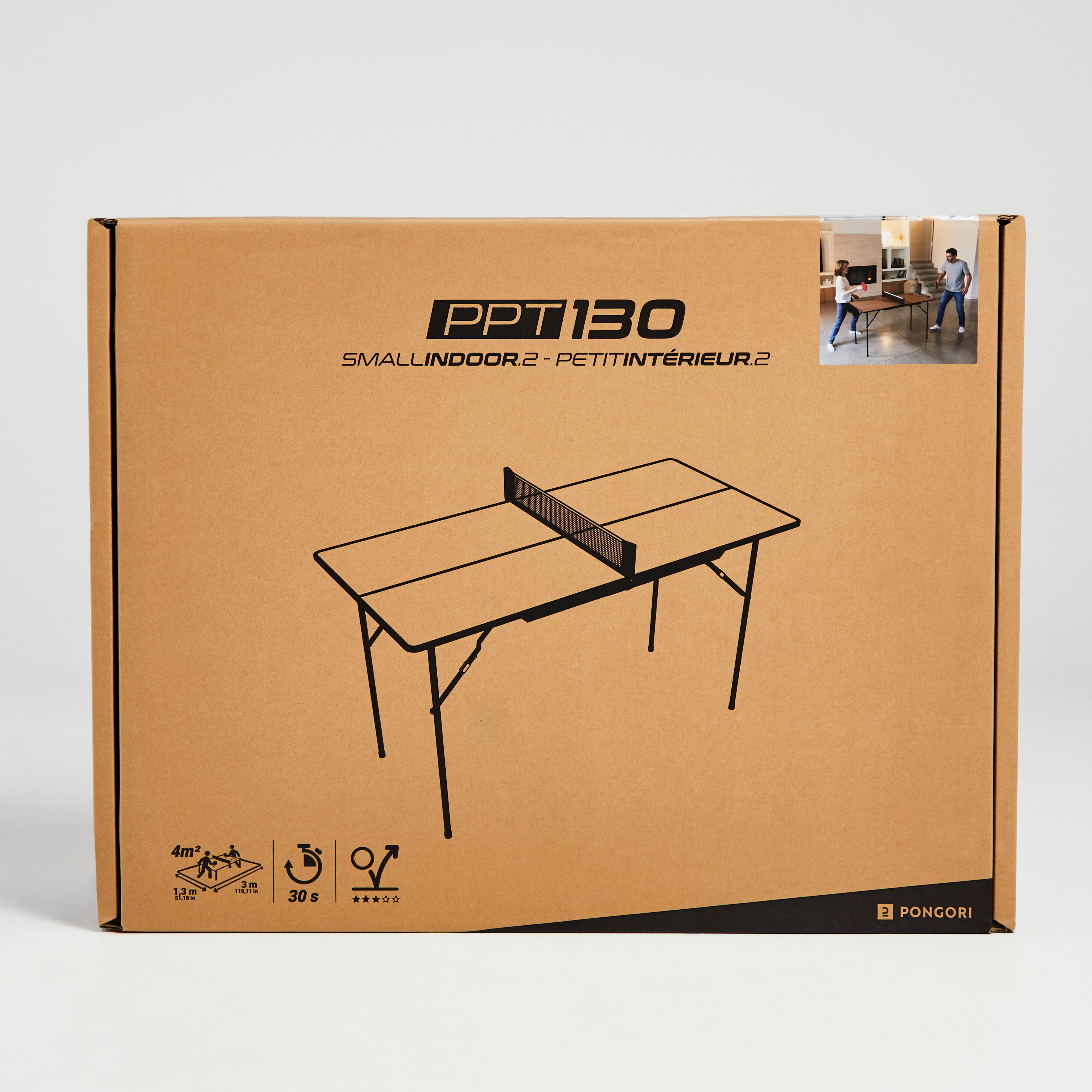 Small Indoor Table Tennis Table - PPT 130  - PONGORI