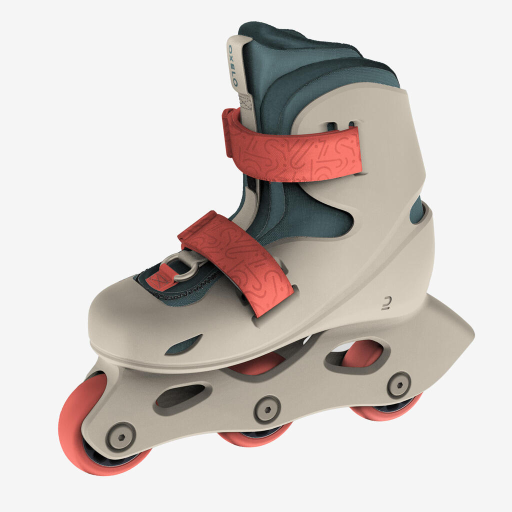 Kids' Inline Skates 9/11 Learn 100 - Beige