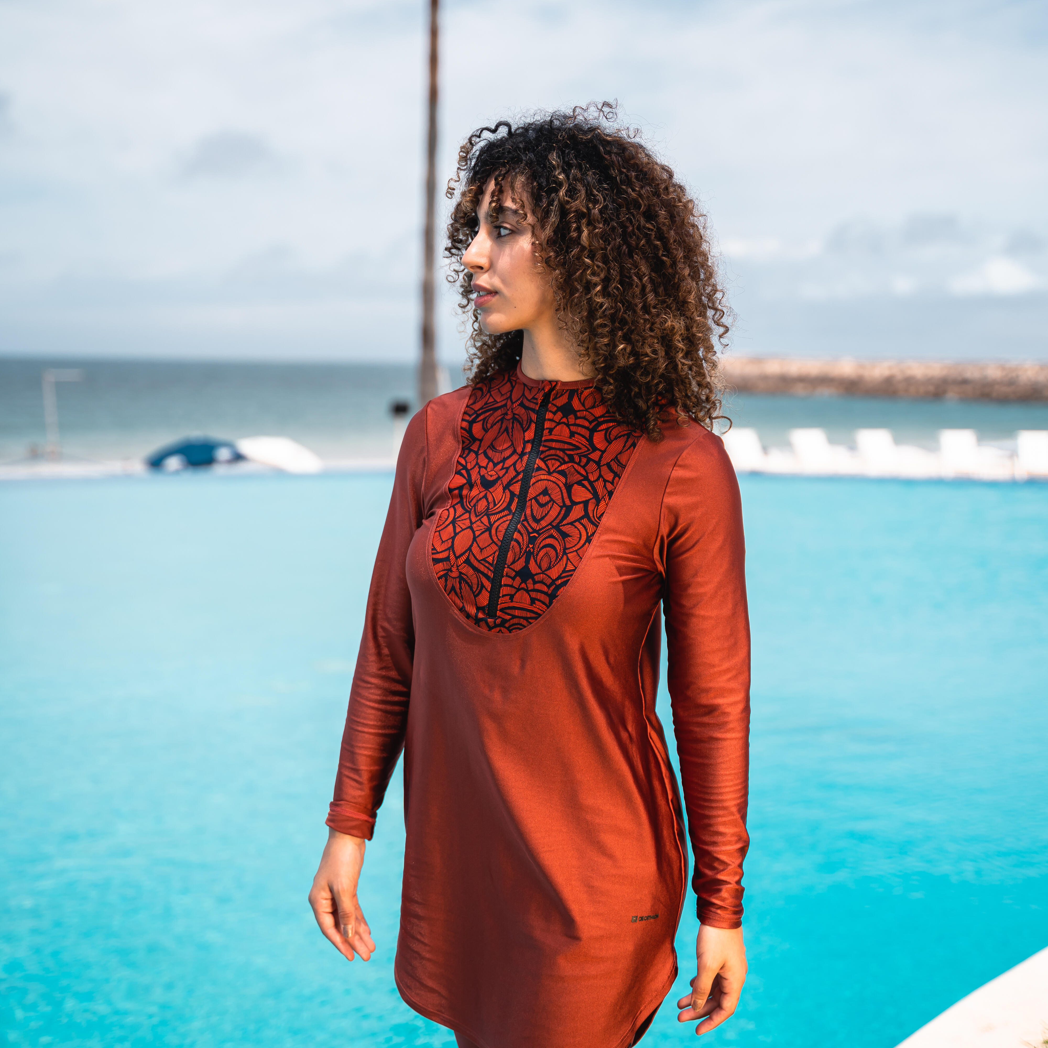 BURKINI LEILA 100 NICK ORANGE Decathlon