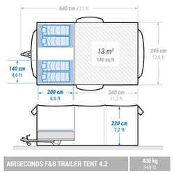 4 Man Inflatable Trailer Tent - Airsecond 4.2 F&B
