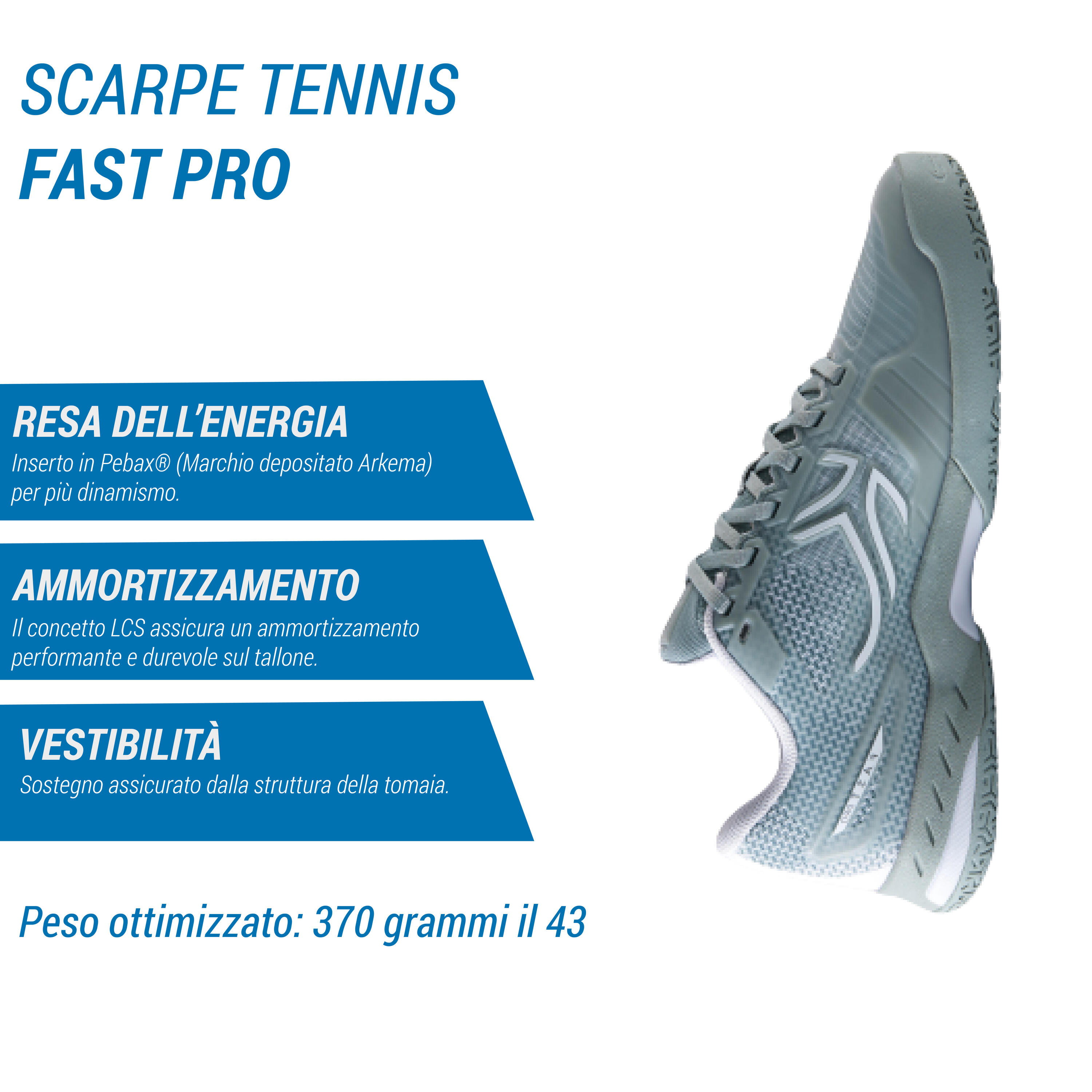 Scarpe tennis uomo FAST PRO verdi 3/9