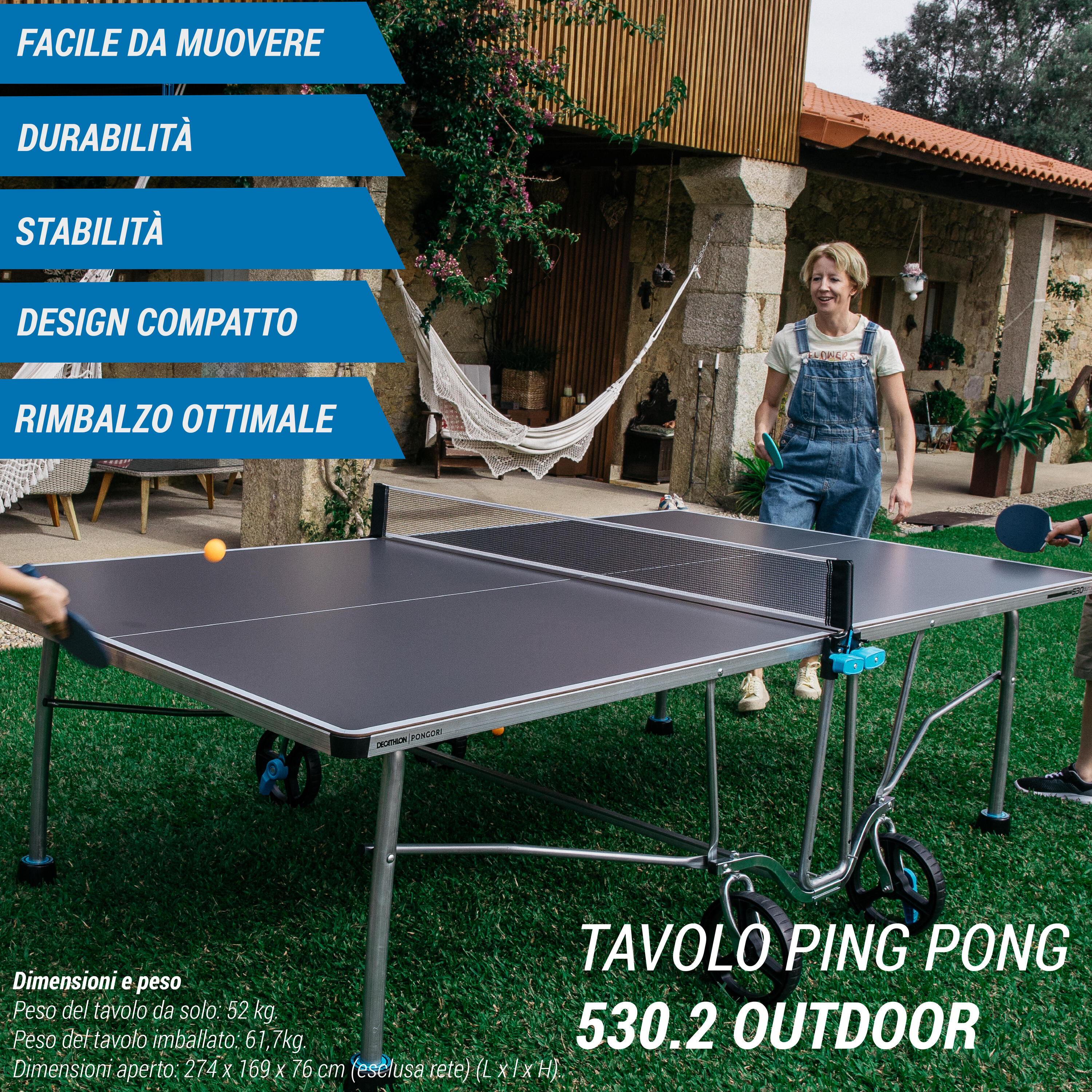 Tavolo ping pong PPT 530.2 outdoor grigio 2/20
