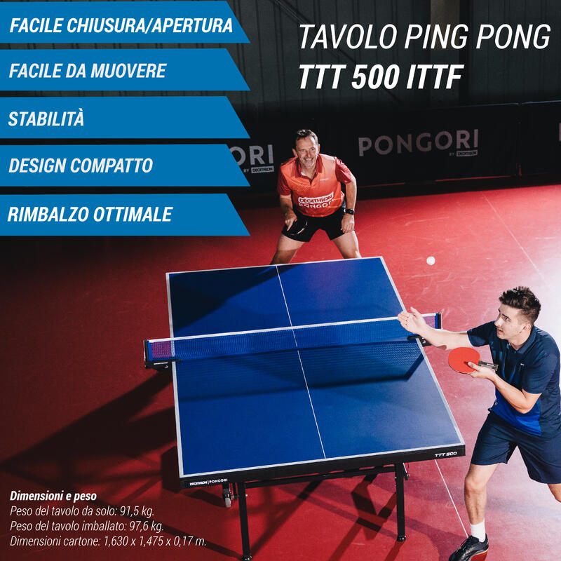 Tavolo ping pong TTT 500 ITTF