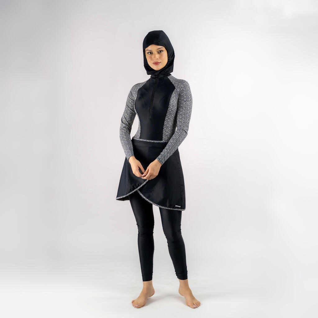 BURKINI RIME 100 MANCHES LONGUES LEO BLACK