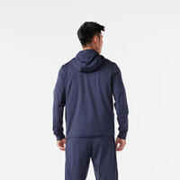 Men's warm running jacket - KIPRUN RUN 100 Warm - Dark blue