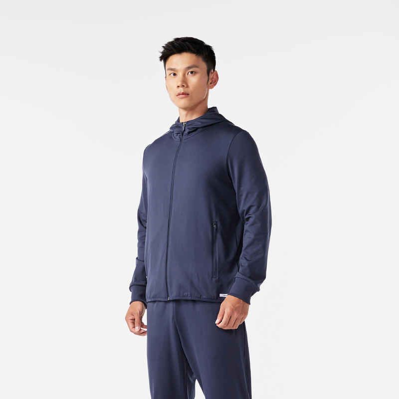 MEN'S LONG-SLEEVED WARM RUN 100 JACKET - BLUE