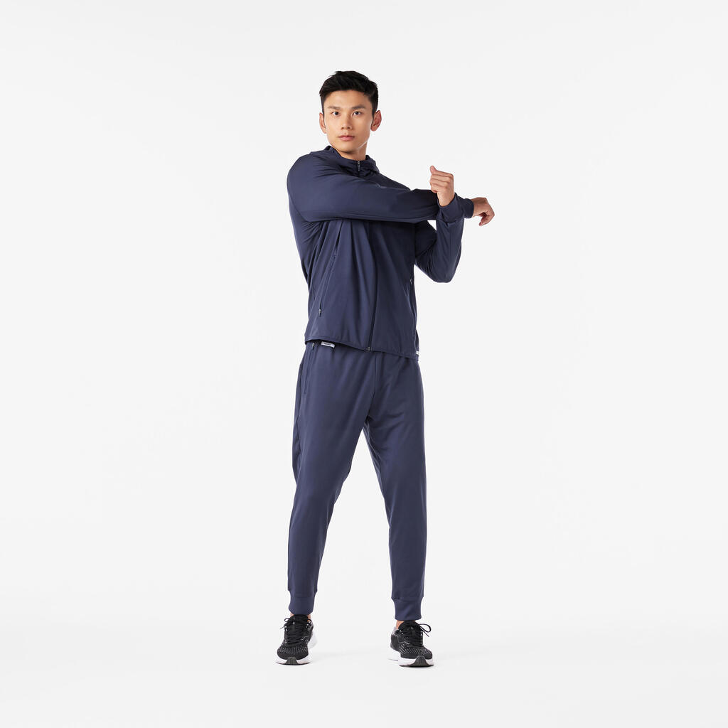 Men's warm running jacket - KIPRUN RUN 100 Warm - Black