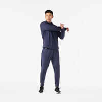 Men's warm running jacket - KIPRUN RUN 100 Warm - Dark blue