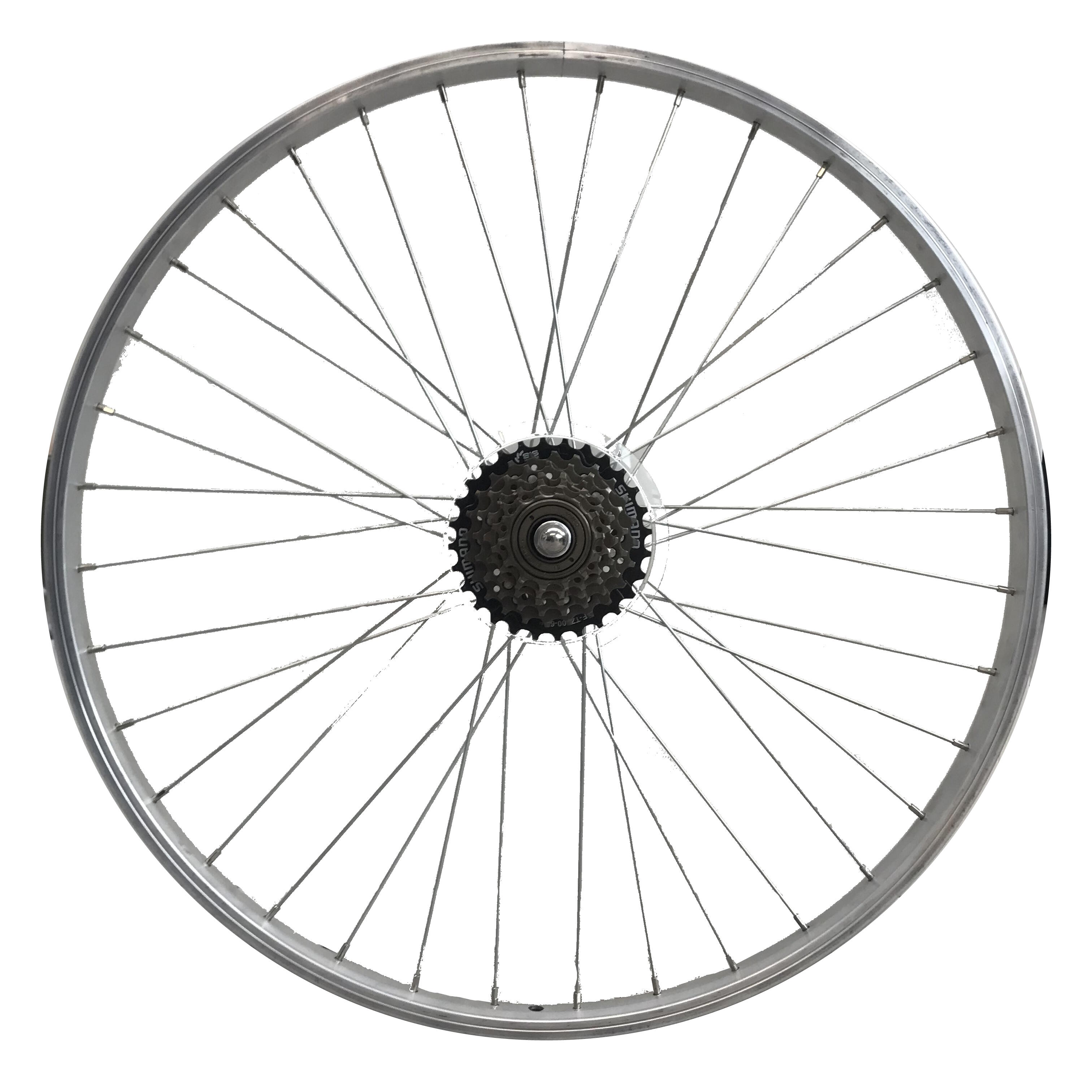 Koło do roweru Elops 26" tylne dwukomorowe do V-brake wolnobiegu przykręcane
