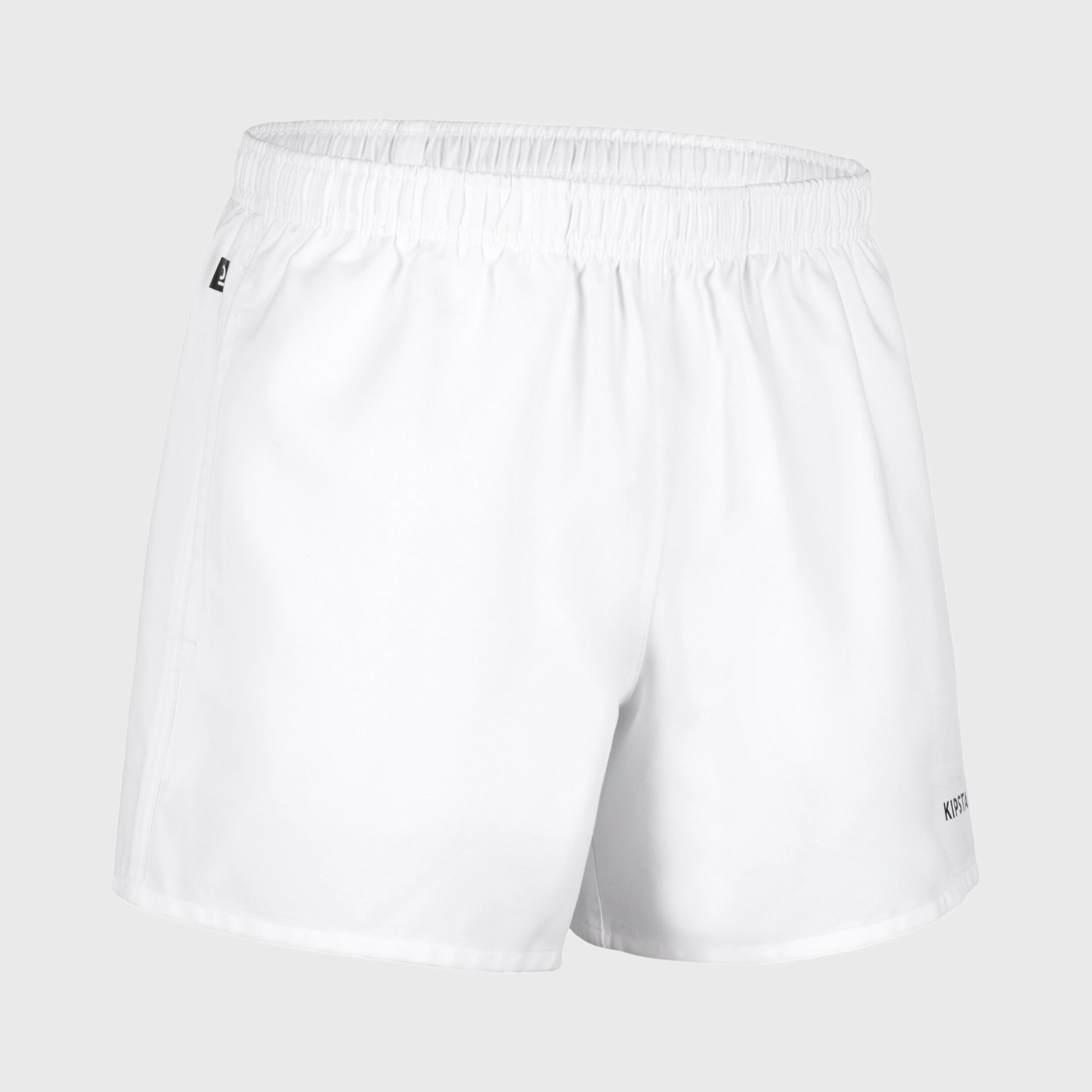 short rugby adulte avec poches r100 blanc - offload