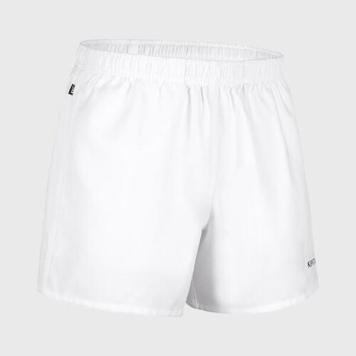 Short rugby adulte avec poches R100 blanc