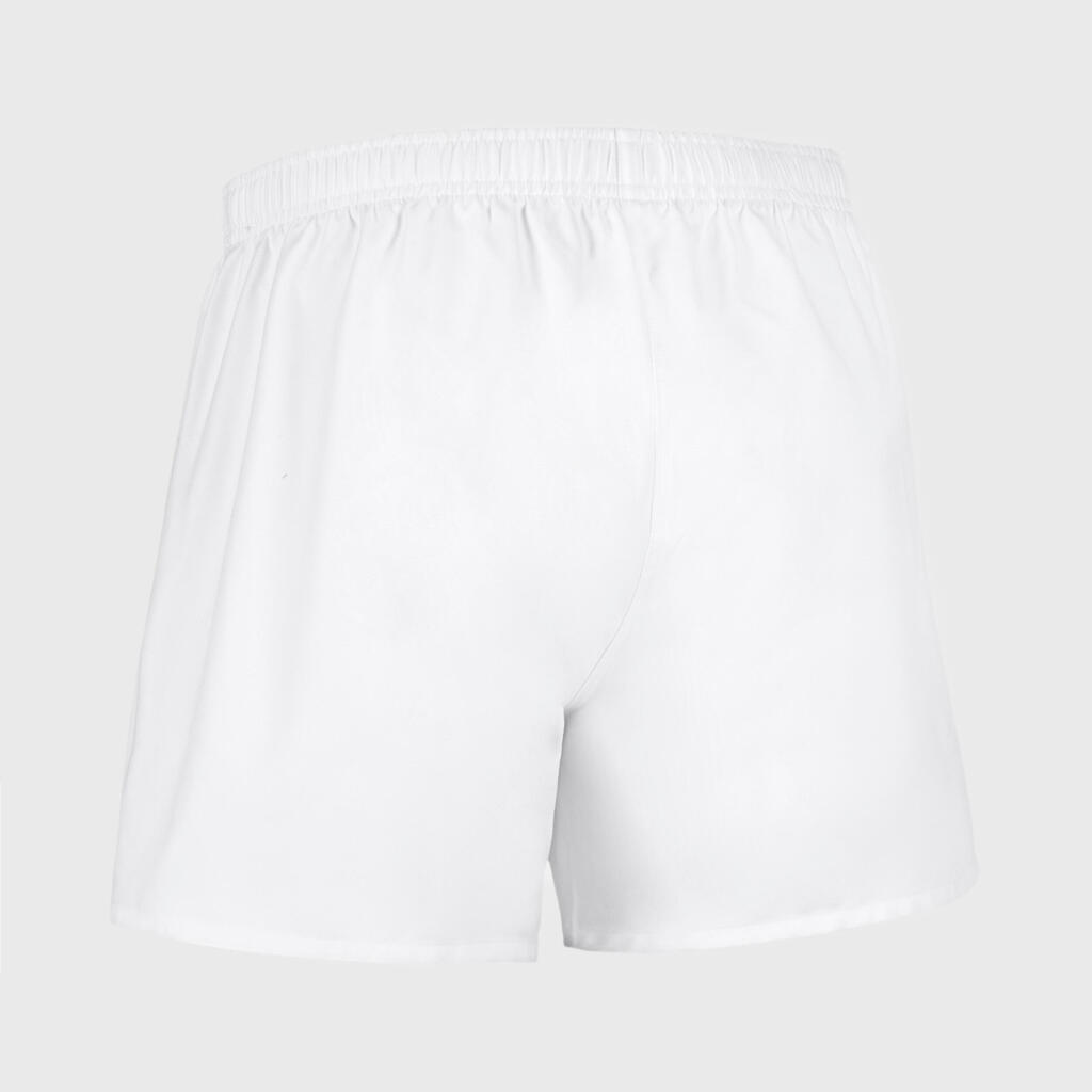 Adult Rugby Shorts with Pockets R100 - White