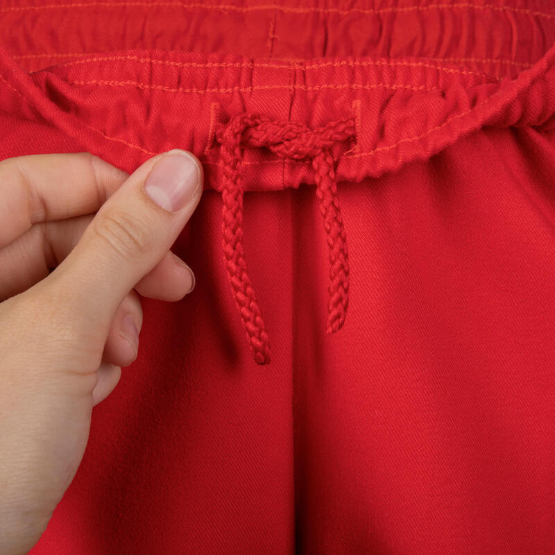 Felnőtt rövidnadrág rögbihez R100, piros 
