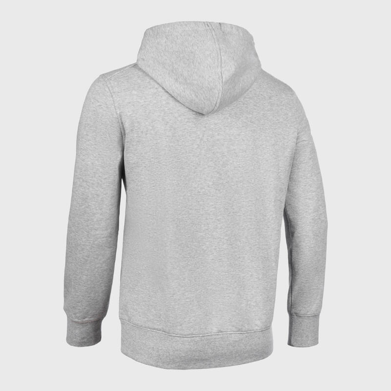 Rugby hoodie voor volwassenen grijs