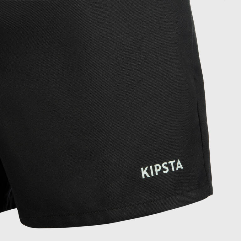 Adult Rugby Shorts with Pockets R100 Black Decathlon