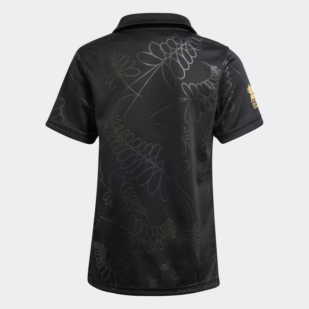 Kids' Short-Sleeved All Blacks New Zealand Replica Rugby RWC23 JR Shirt - Black