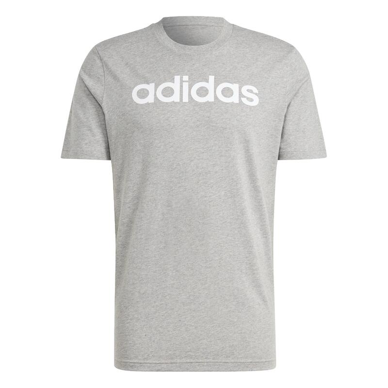 T-shirt uomo fitness ADIDAS regular 100% cotone grigia