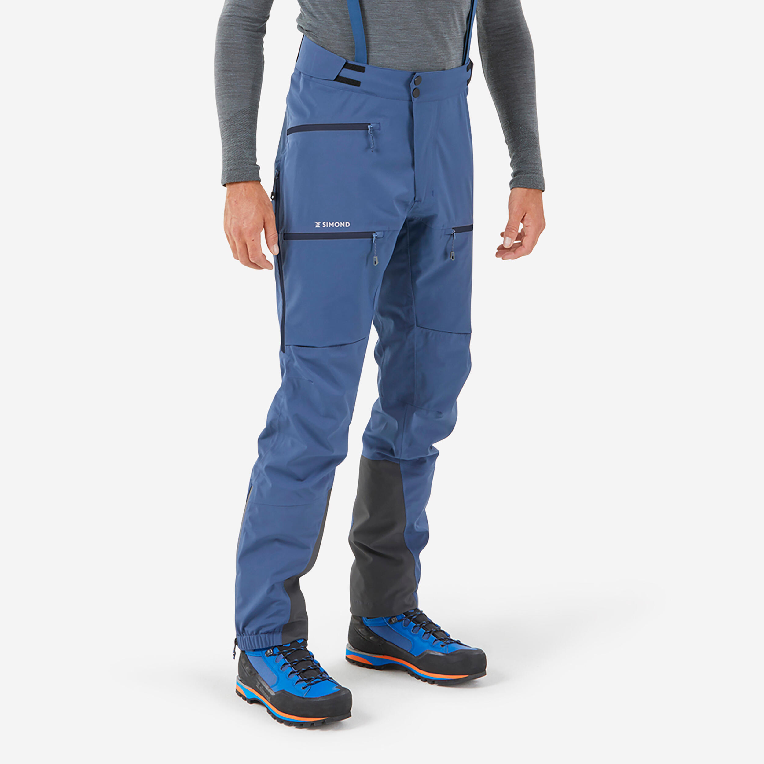 ICE Men's waterproof mountaineering pants - Slate blue