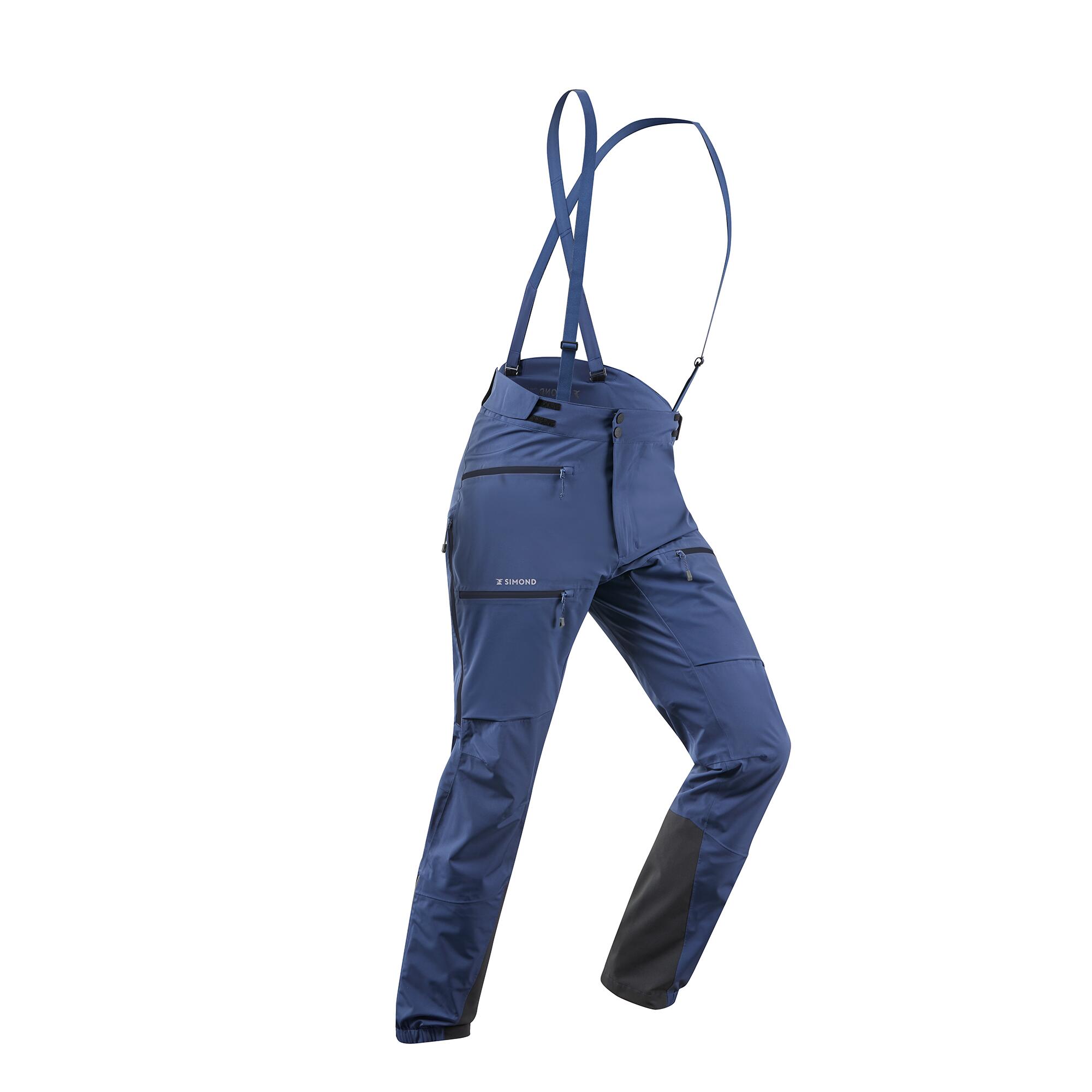 Uomo Pantaloni impermeabili da alpinismo ICE - Blu ardesia