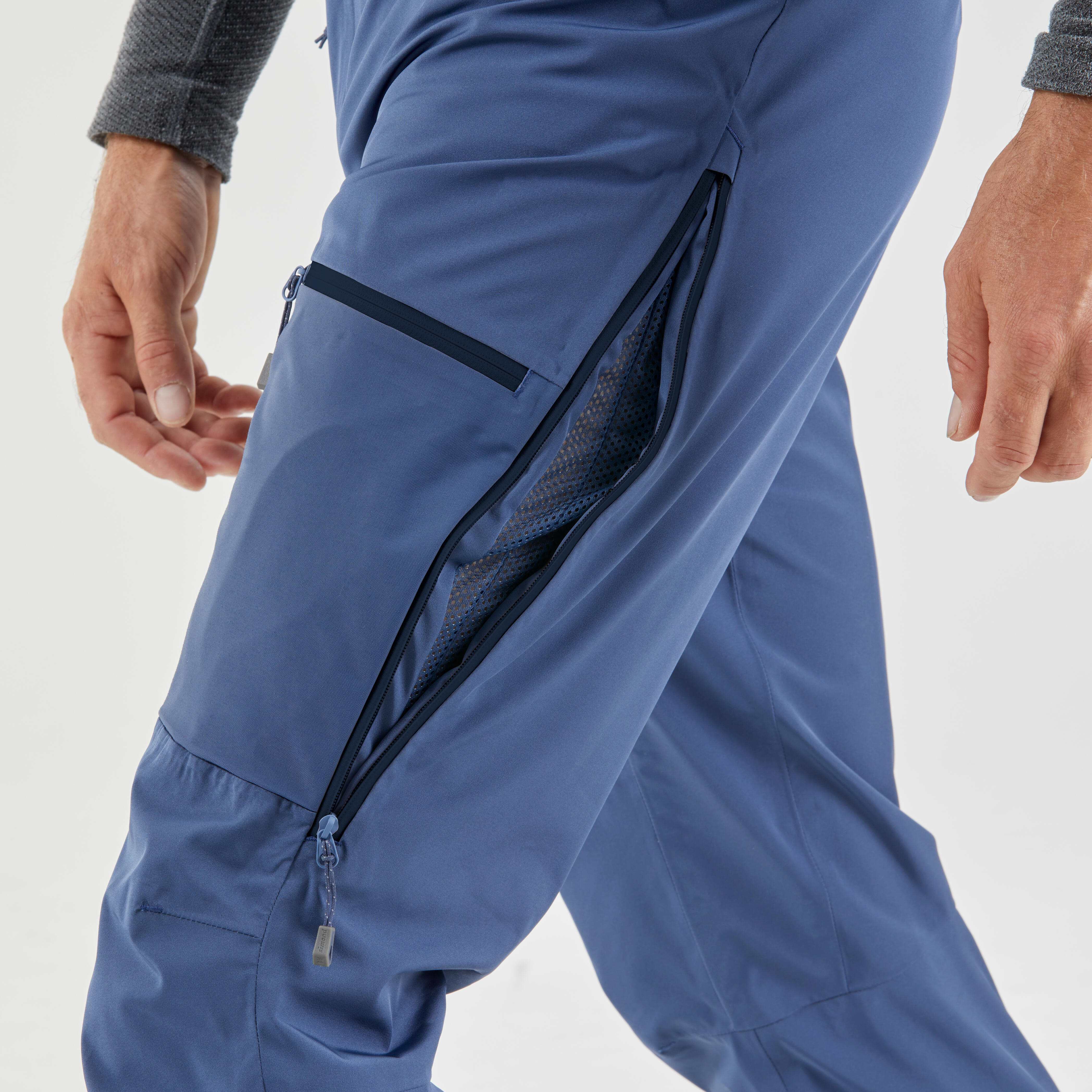 ICE Men's waterproof mountaineering pants - Slate blue