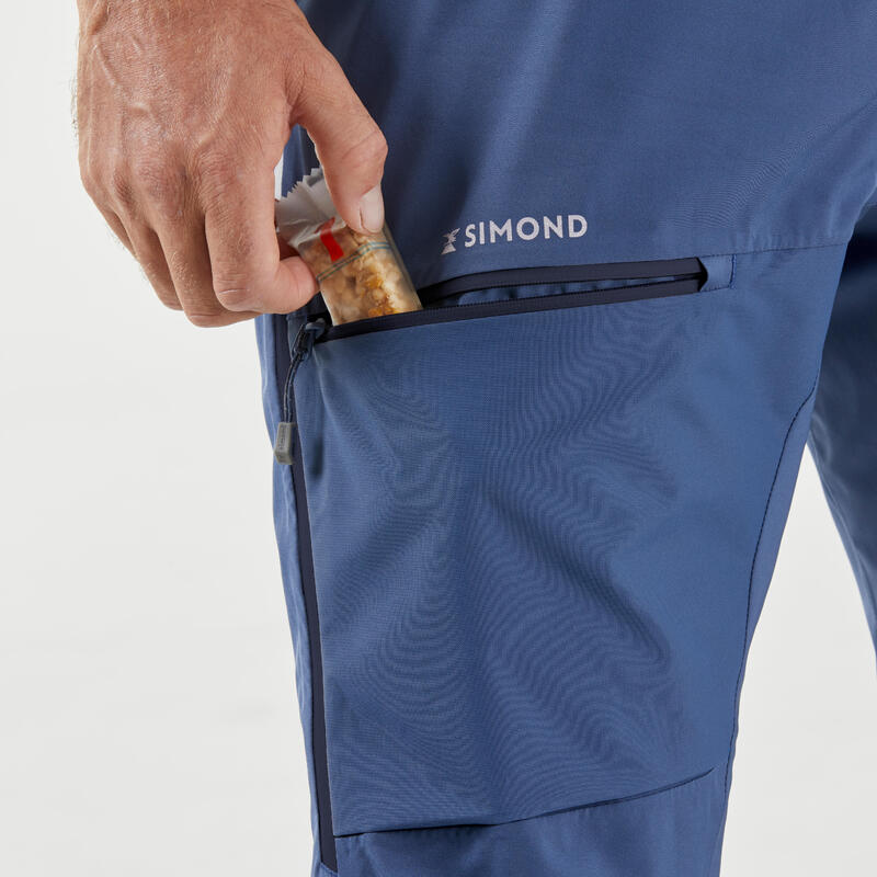 Pantalon imperméable d'alpinisme ICE Homme - Bleu ardoise