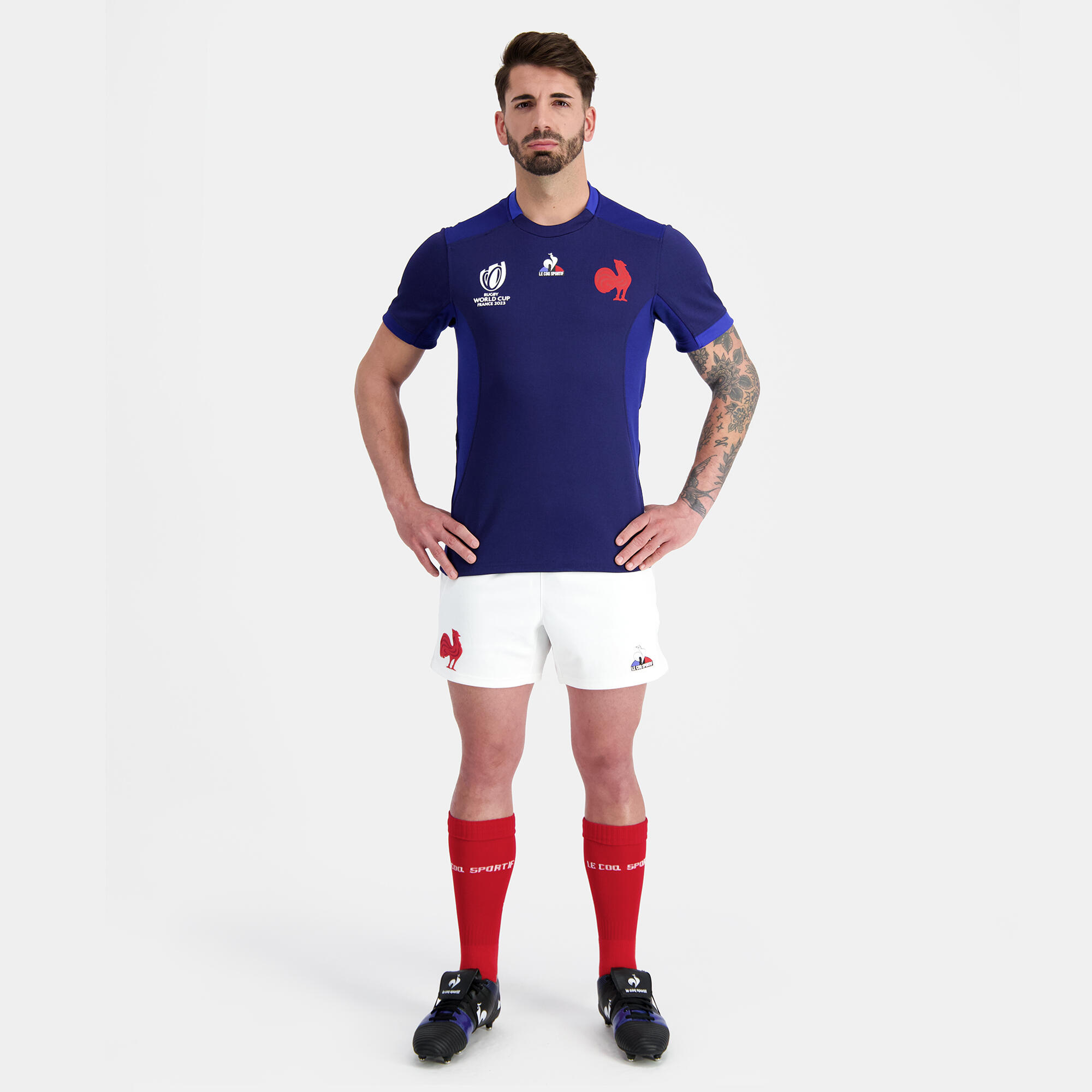 Adult Short-Sleeved Rugby Shirt - France 2023 Replica 3/7