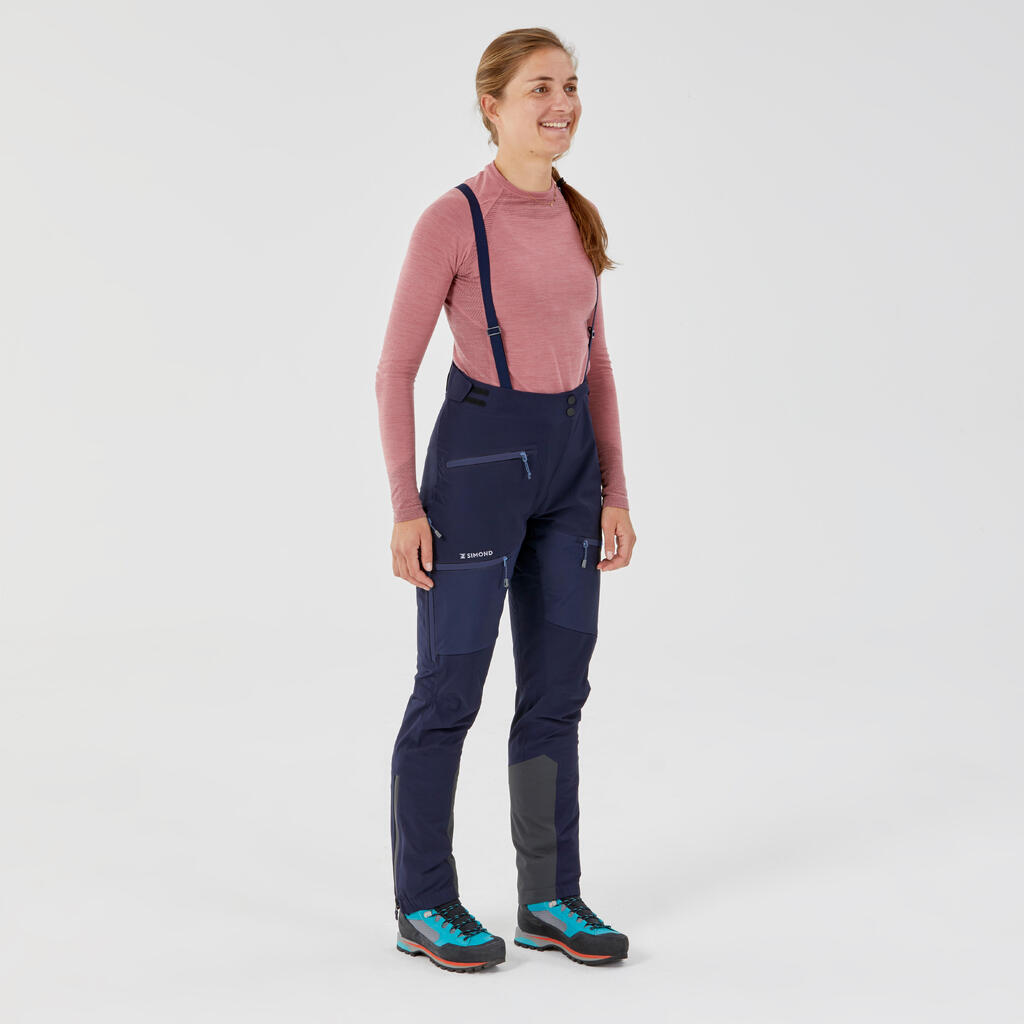 Women's mountaineering waterproof ICE trousers - Blue black