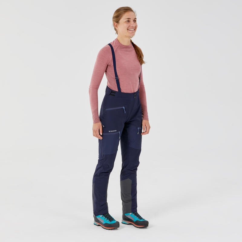 Pantalon imperméable d'alpinisme ICE Femme - Bleu noir