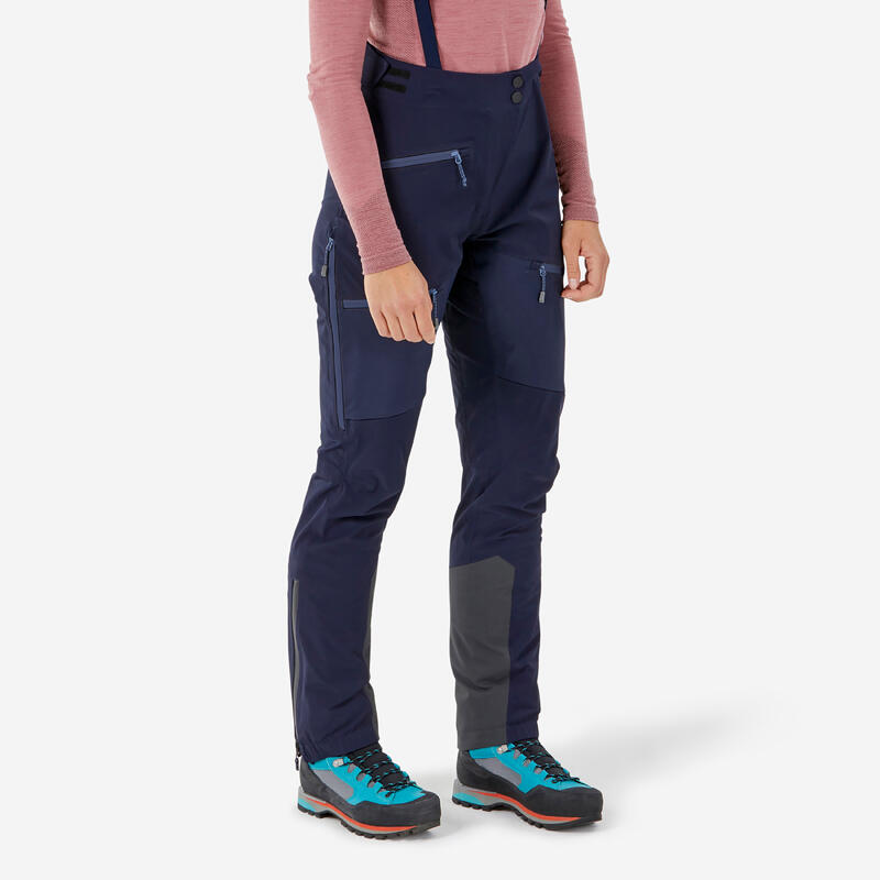 Pantalon imperméable d'alpinisme ICE Femme - Bleu noir