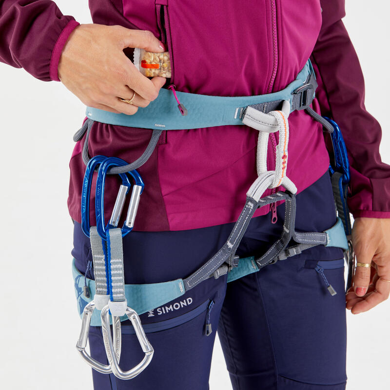 Casaco alpinismo Softshell Mulher - Vermelho Beterraba