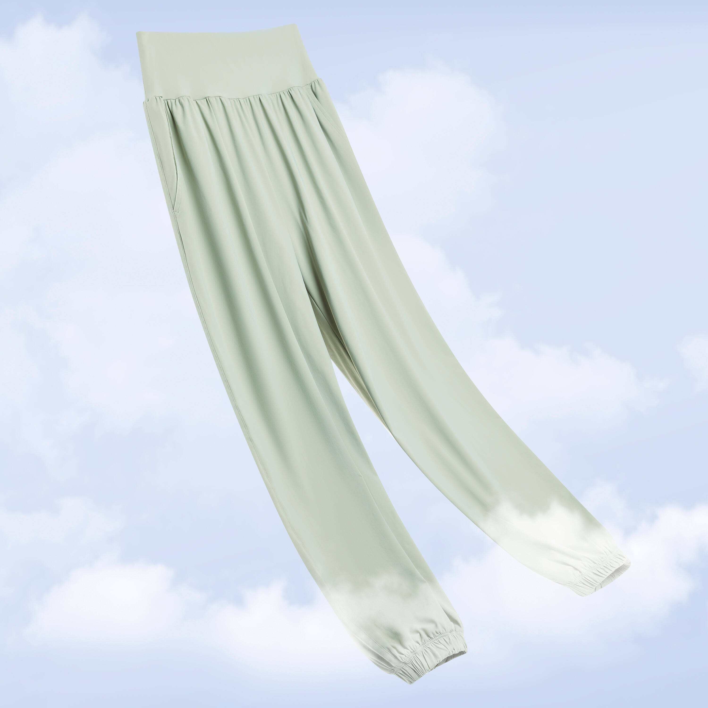 Soft Cotton Loose-fit Pant 520 SAGE GREEN -  3