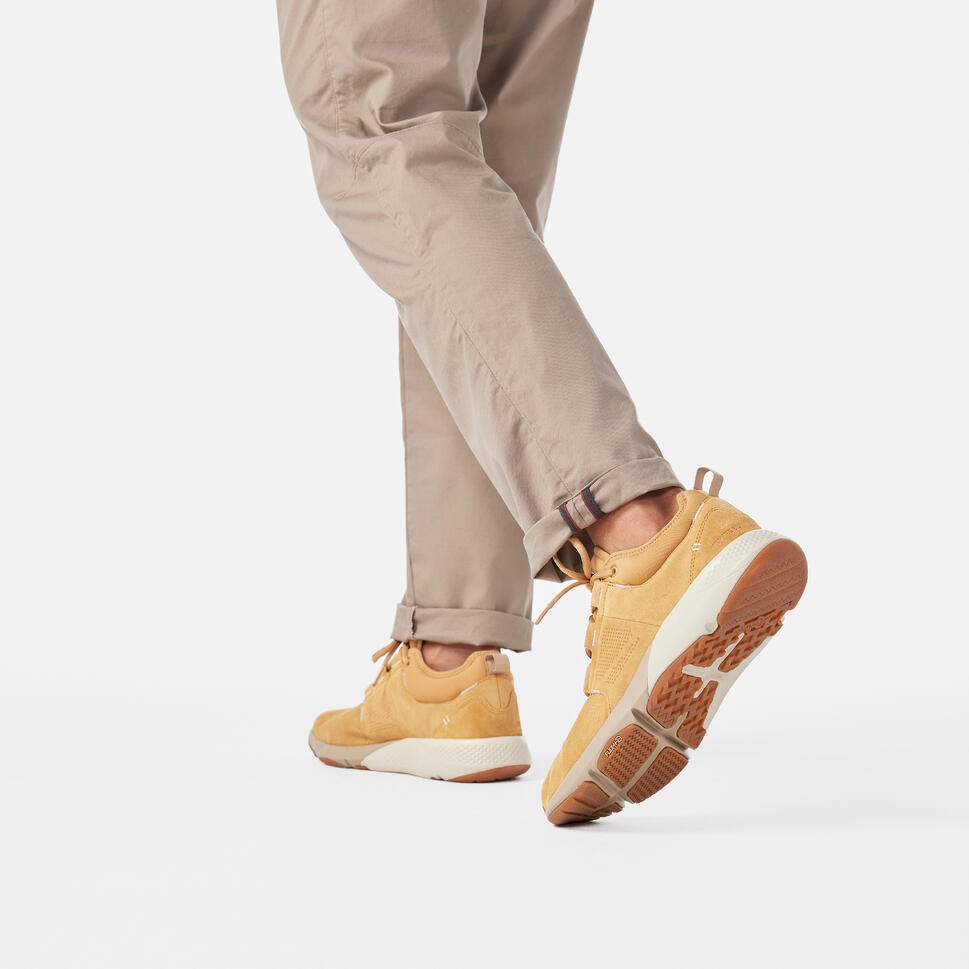 Actiwalk Comfort Leather Men's Urban Walking Shoes - Camel DECATHLON ...