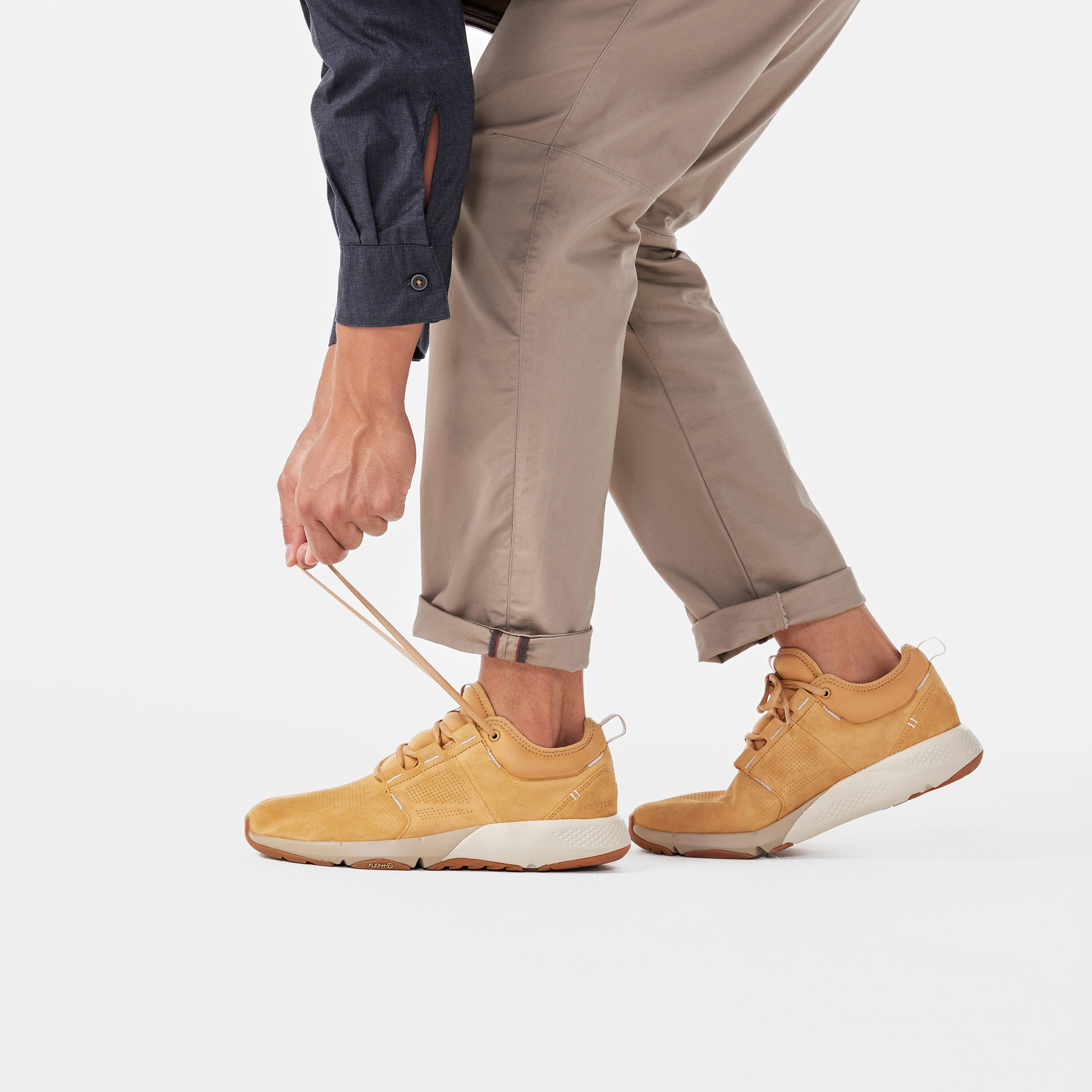 Actiwalk Comfort Leather Men's Urban Walking Shoes - Camel 20/43
