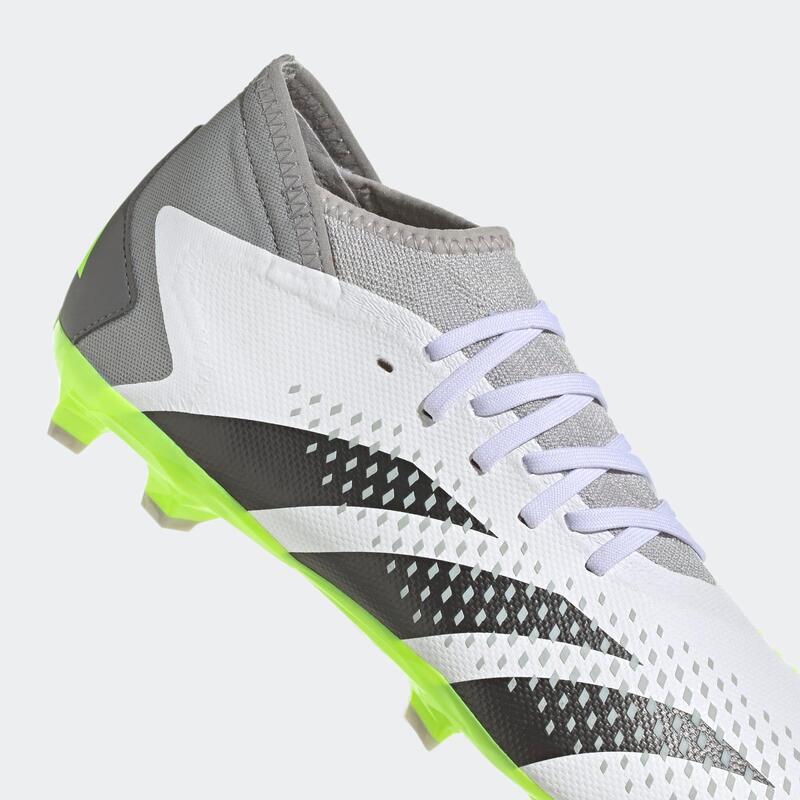 Scarpe calcio adulto Adidas PREDATOR ACCURACY.3 FG bianco-grigio-giallo