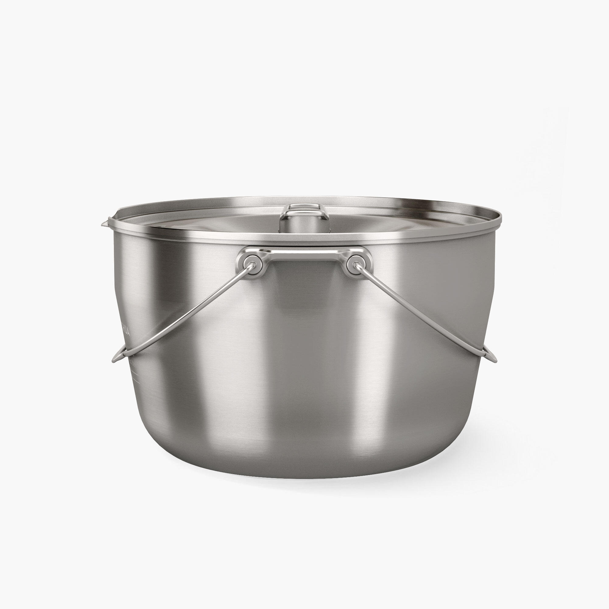 4-person camp fire cooking pot - stainless steel -3 litres 7/8