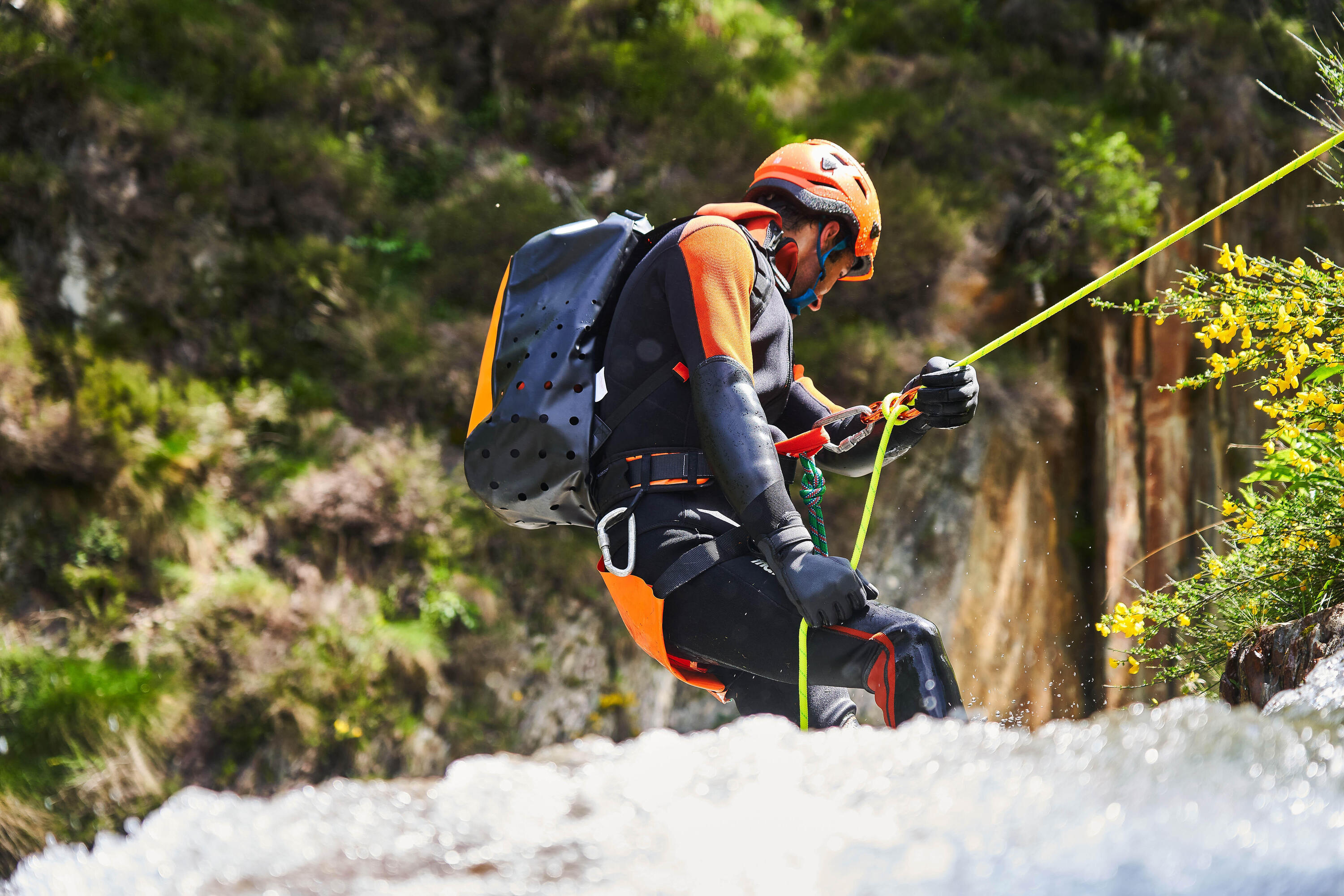 Corde semi-statique canyoning type a canyon 9,5 mm x 45 m 10/11