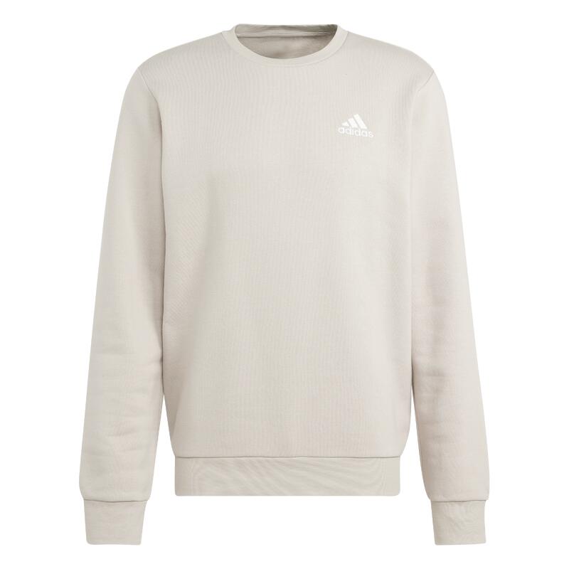 Felpa uomo fitness ADIDAS beige