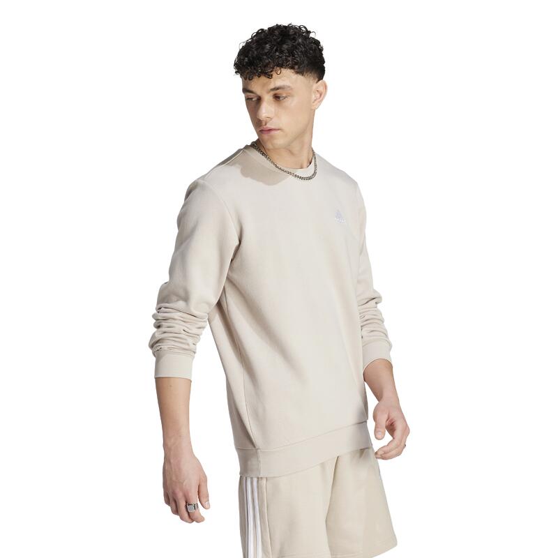 Felpa uomo fitness ADIDAS beige