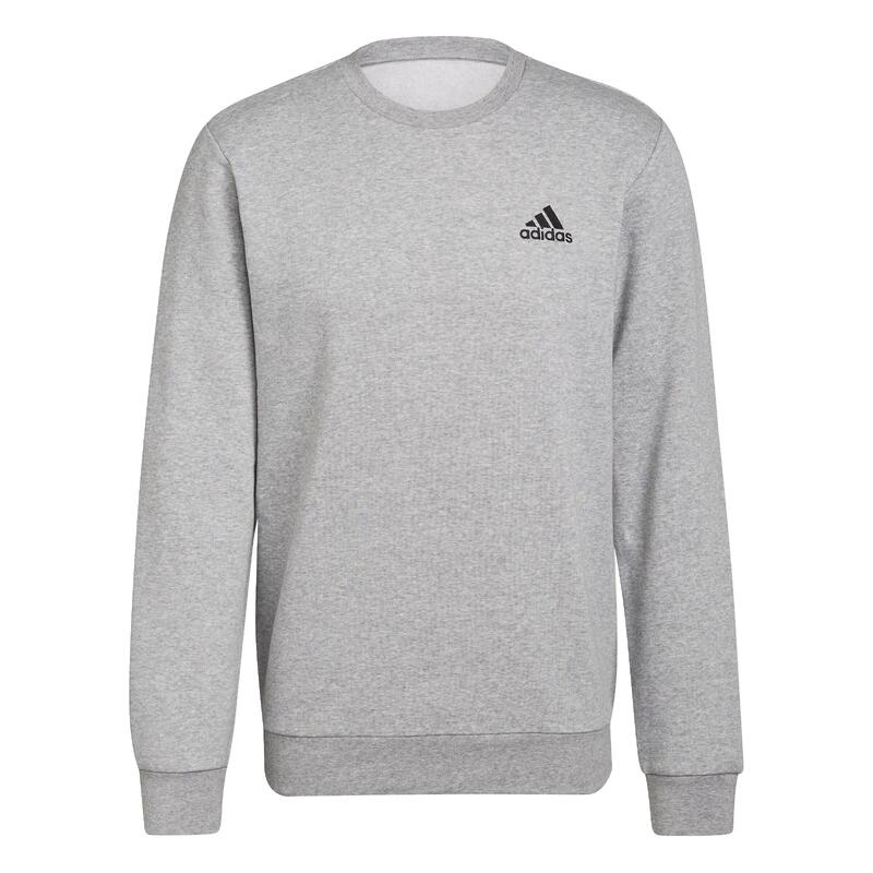 Felpa uomo fitness ADIDAS grigia