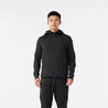 Men Warm Running Jacket Run 100 –Breathable, 2 Zip Pockets - Black