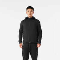 Men's warm running jacket - KIPRUN RUN 100 Warm - Black