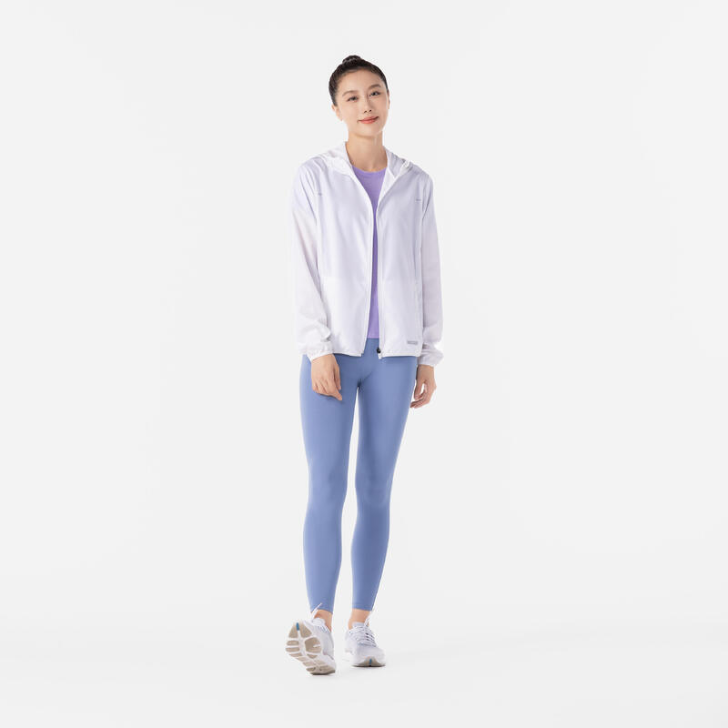 WOMEN'S RUN 100 WINDPROOF JACKET - WHITE